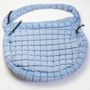 FREE PEOPLE - Quilted Blue Carryall Bag